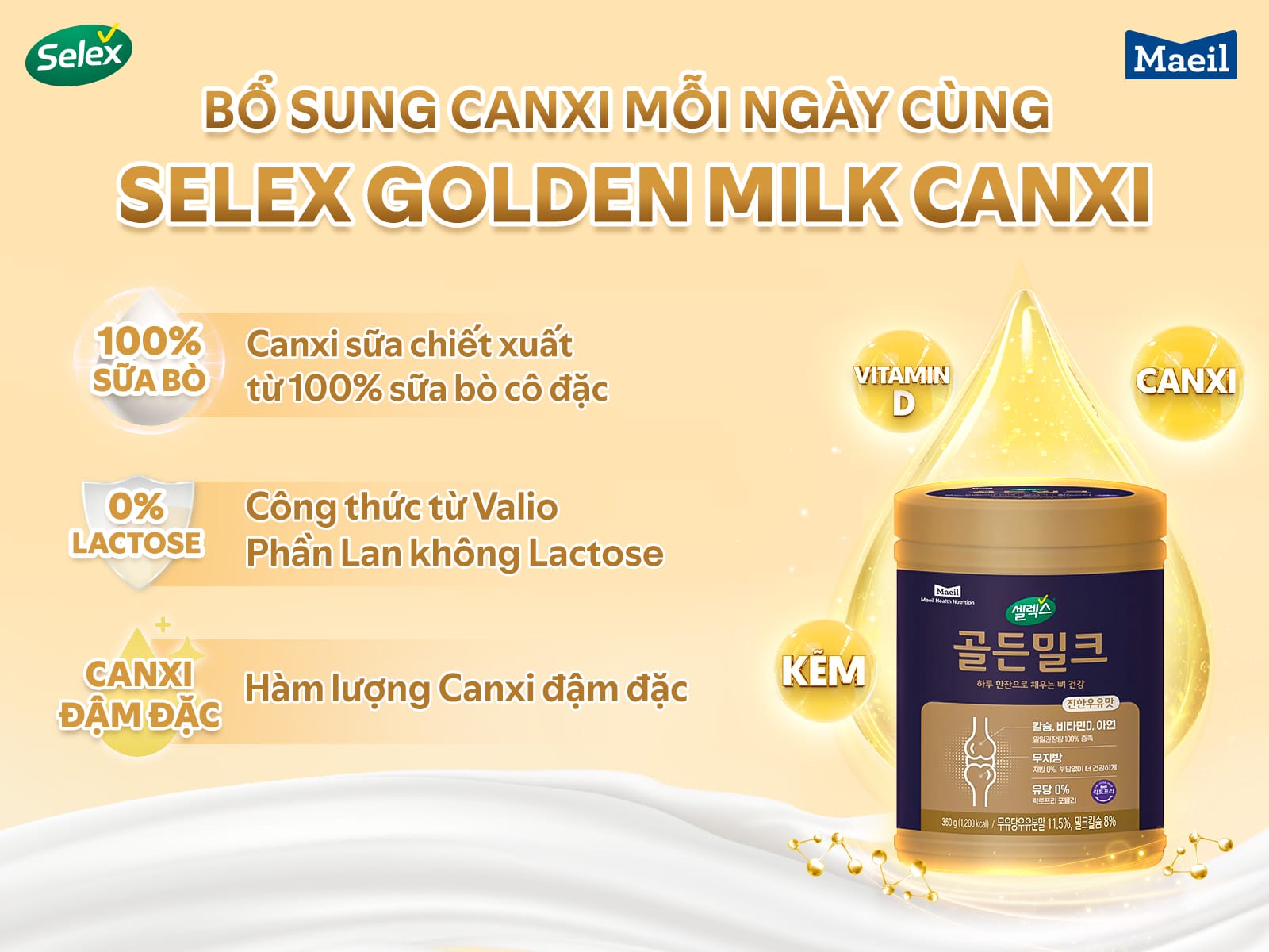 sữa bổ sung canxi cho người 30 tuổi Hàn Quốc