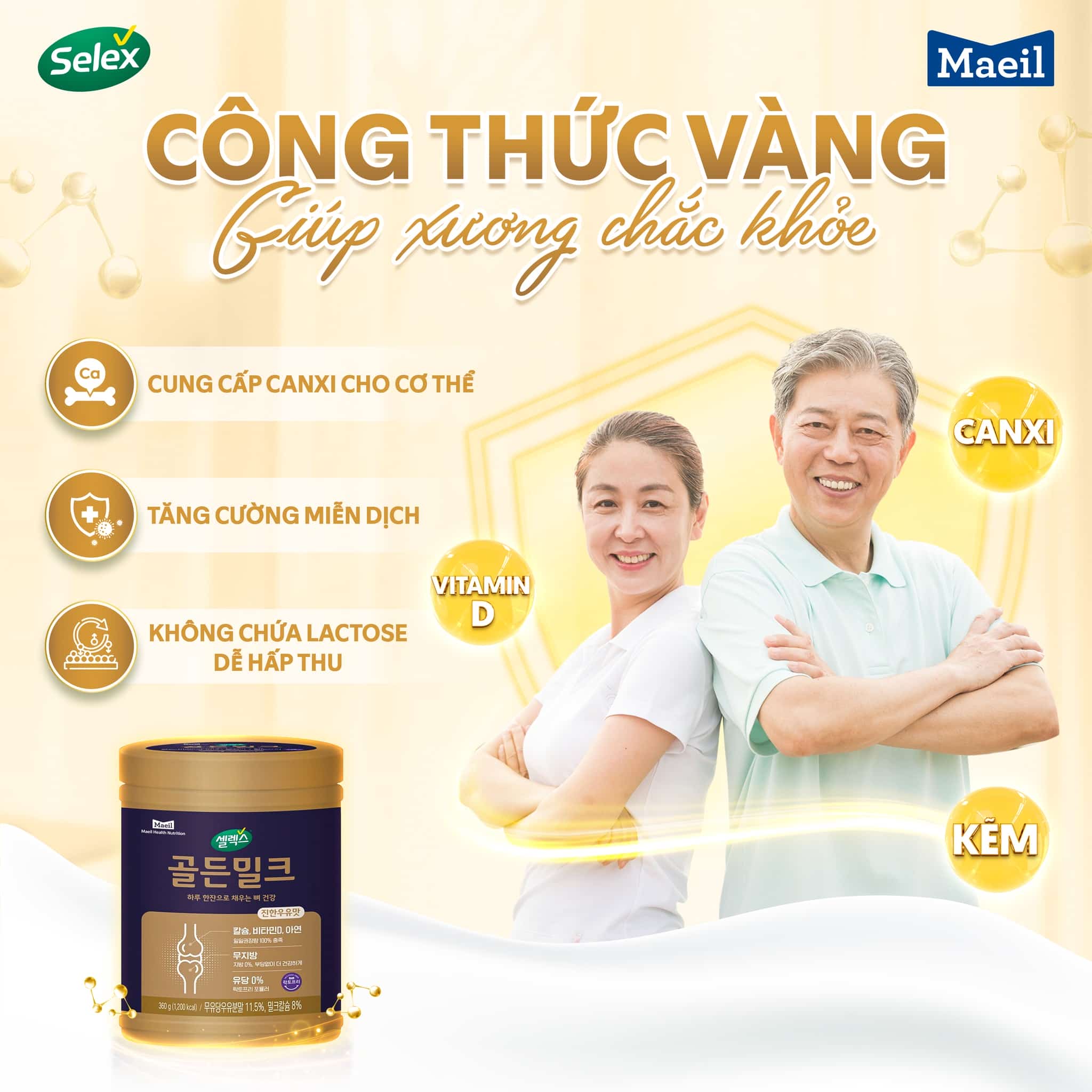 Thành phần sữa Hàn Quốc Golden Milk Calcium