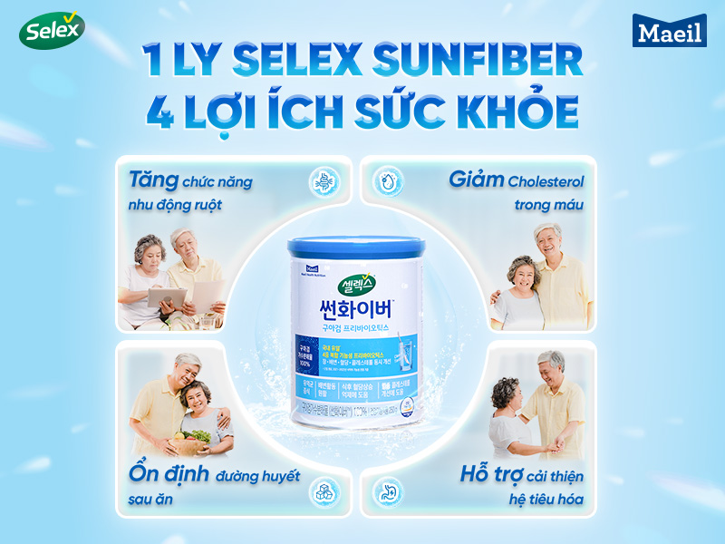 Lý do Selex Sunfiber Guar Gum Prebiotics là lựa chọn hàng đầu