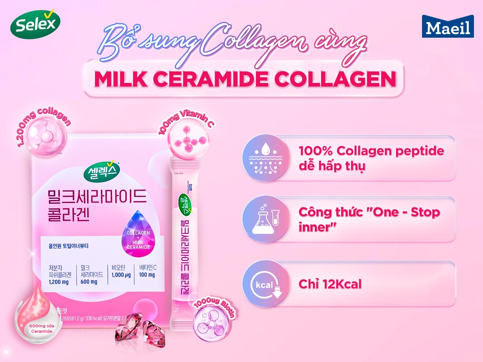 So sánh sữa collagen Hàn Selex 