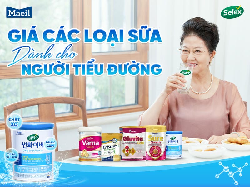 giá các loại sữa dành cho người tiểu đường