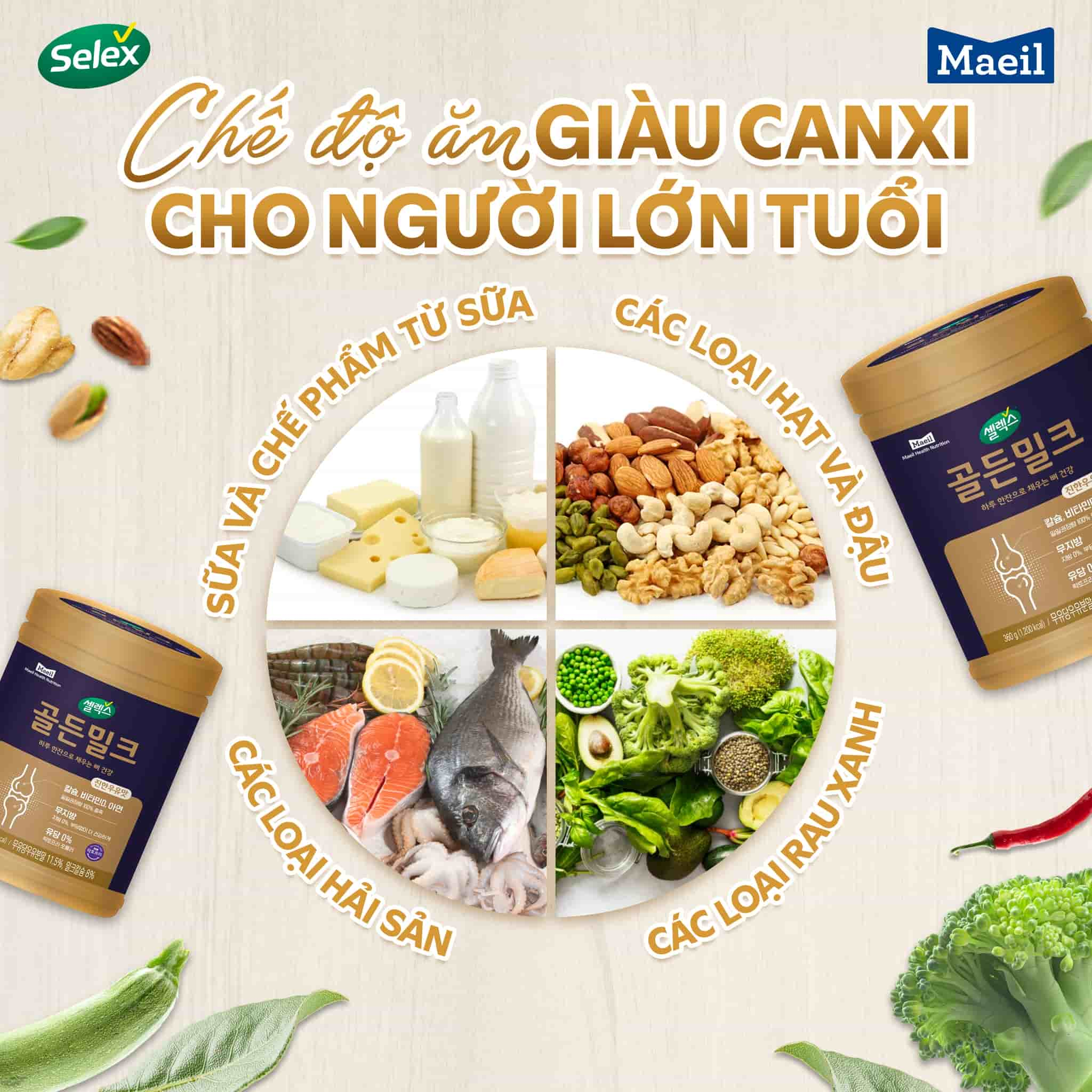 pha sữa Selex Golden Milk 